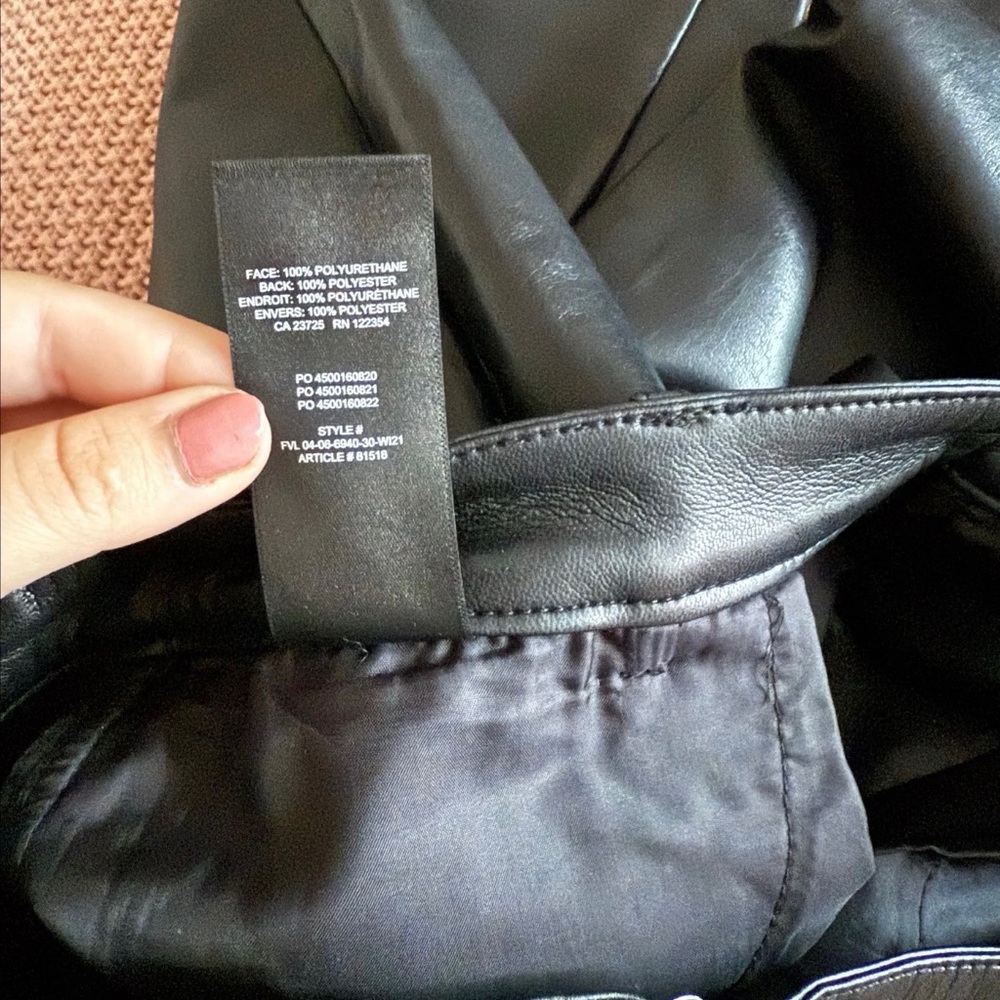 Wilfred Aritzia Melina High Waisted Vegan Leather Pant - Picture 7 of 7